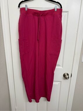 Mandala Pink 7-Pocket Straight-Leg Scrub Pants